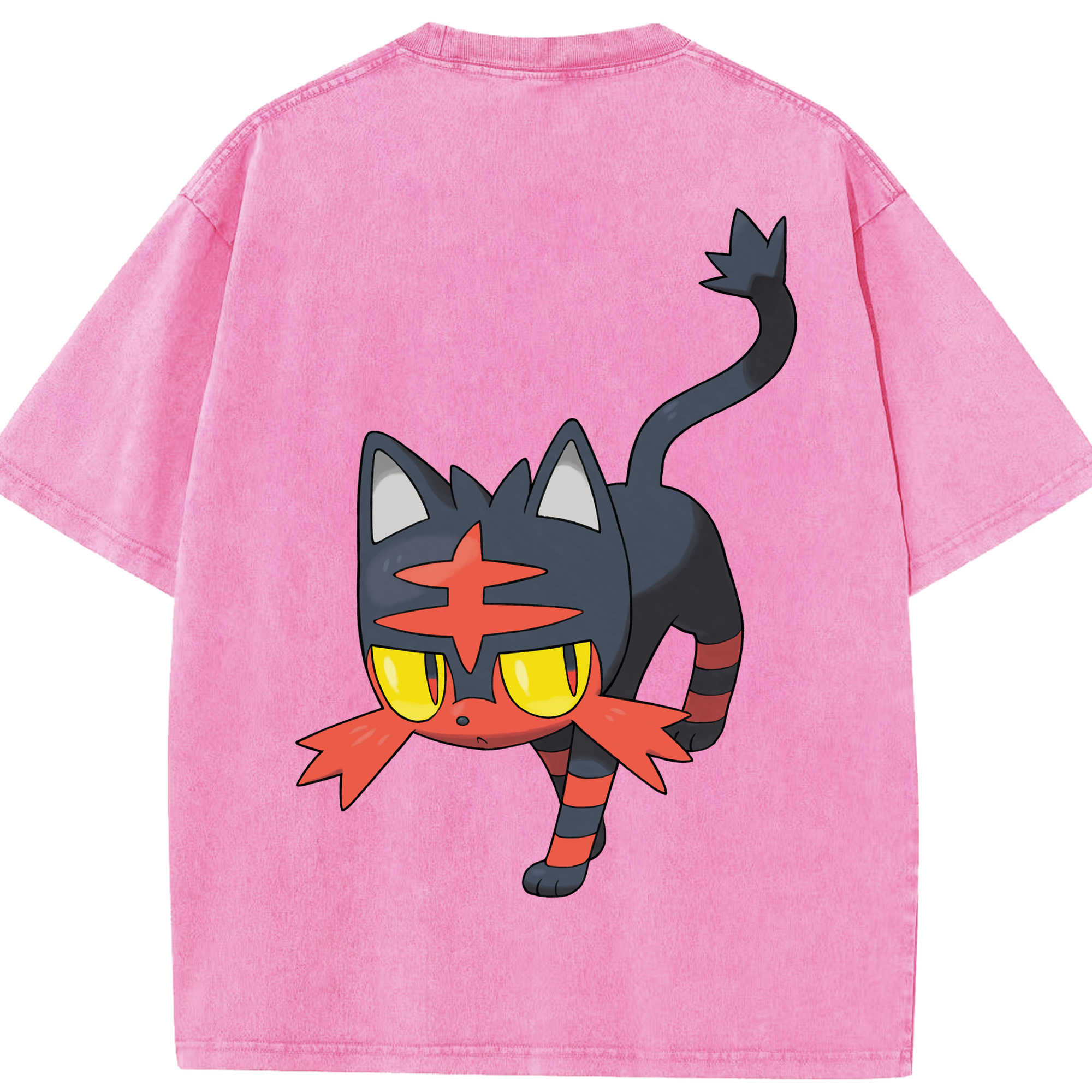 （画像用） ポケットモンスター Pokémon 綿100% ヴィンテージ風 半袖Tシャツ（背面プリント）